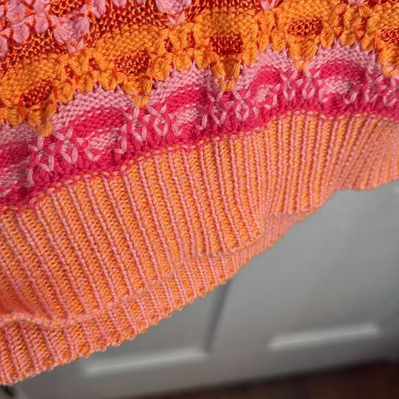 Anthropologie Sparrow Scallop Stitch Crochet Knit Pullover W1040 Sz L - Picture 5 of 9